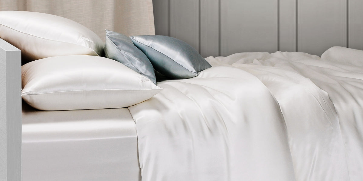 Luxury Charmeuse Silk Duvet Cover, Machine washable